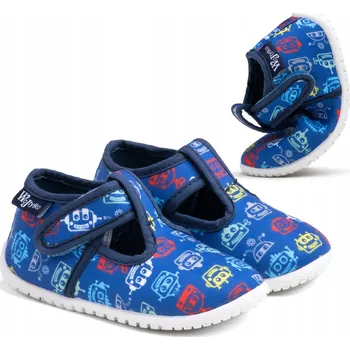 Chlapecká obuv Dětské pantofle Wojtyłko papuče modré, velikost 23