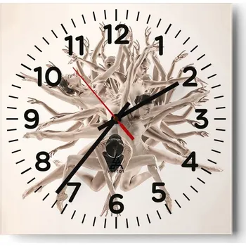 Hodiny Nástěnné hodiny do obýváku 40x40 Abstrakce Tiché hodiny Skleněné hodiny Bez hlučnosti