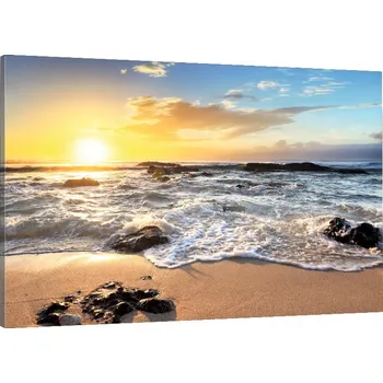 Obraz OBRAZ NA PLÁTNĚ OBRAZY moře vlna písek 100x70