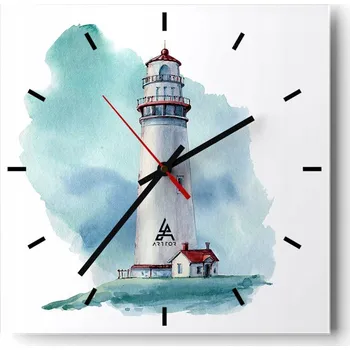 Hodiny Velké nástěnné hodiny na zeď 40x40 Lucerna Skleněné hodiny Čtvercové Tiché