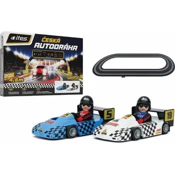 RC model letadla Základní set autodráha ITES -model SRC 2 auta IGZ Igráček, (modrá, bílá) 1:18 , délka 4,2m