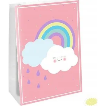 Dárková taška Dárkové tašky obláček a duha růžové