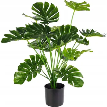 umělá květina UMĚLÁ Rostlina MONSTERA DELICIOSA 50-75 cm VELKÁ Dekorace REALISTICKÁ XL