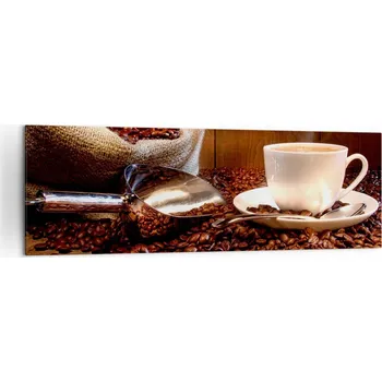Obraz Velký obraz do obýváku 160x50 zrnková káva moderní na plátně obrazy
