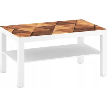 Konferenční stolek Laminovaná samolepka na konferenční stolek IKEA LACK 90x55 cm - TROJÚHELNÍKY DŘEVO