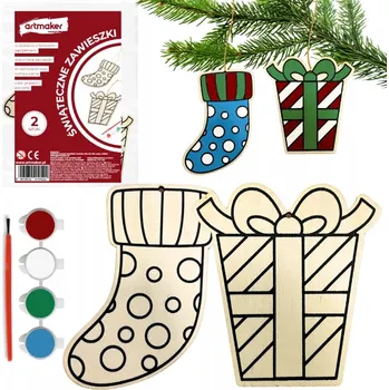 Vánoční dekorace Vánoční Výtvarná sada Santa Clause Artmaker , 2 ks