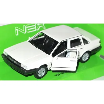 autíčko Volkswagen Santana Welly 1:34 bílý kovový model s otevíráním