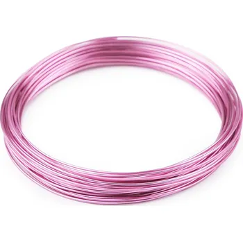 Věnec Drát hliníkový Ø1 mm Varianta: 3 růžová sv., Balení: 1 ks