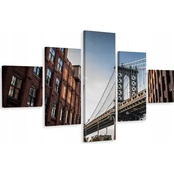 Obraz Vícedílný obraz Manhattan Bridge 3D 250x150 cm