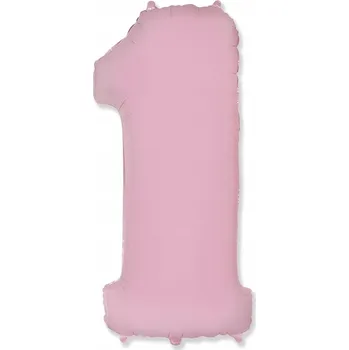 Balónek Fóliový balónek ČÍSLICE 1 (světle růžový) FX, 85 cm