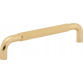 Nábytkové kování NÁBYTKOVÁ ÚCHYTKA SANTI ZLATÝ LESK 160MM HVYT DRÁŽKOVANÁ MODERNÍ