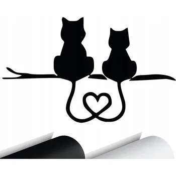 Samolepicí dekorace na vozidlo SAMOLEPKA na auto KOČKY LOVE CATS 15x9