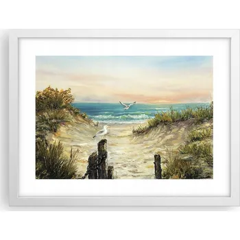 Obraz Obraz plakát v bílém rámu do obýváku 40x30 krajina foto na zeď