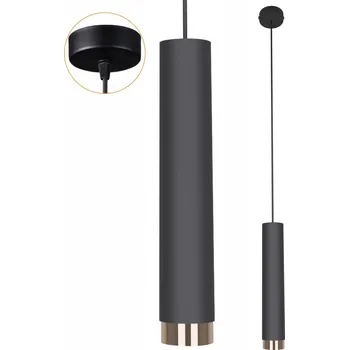 ZÁVĚSNÉ LED SVÍTIDLO STROPNÍ TUBA ČERNÁ ZLATÁ TRUBKA ZÁVĚS SPOT KOVOVÉ 135 cm