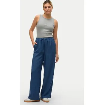 Dámské kalhoty Vero Moda Kalhoty z materiálu Melaney 10316385 Tmavomodrá Loose Fit XS