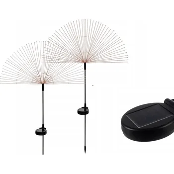 Venkovní osvětlení Solární lampa zapichovací Gardlov černá 95 cm 2 ks