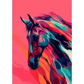 Plakát Plakát Vítr ve hřívě - plakát bez rámu 67,5 x 95 cm