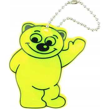 Měkká reflexní přívěsek Medvídek Žlutý