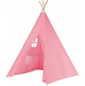 Dětský stan Stan teepee indiánský wigwam pro děti na hraní doma i na zahradě, růžový