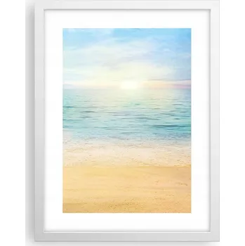 Obraz Obraz plakát v bílém rámu do obýváku 30x40 moře foto plakáty na zeď