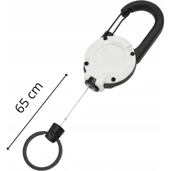 RETRAKTOR ocelové lanko srolovatelné HEAVY DUTY 65 cm na klíče přívěsek na klíče na vodítko