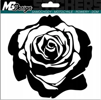 Samolepicí dekorace na vozidlo SAMOLEPKA na auto RŮŽE KVĚTINA 15x15 cm