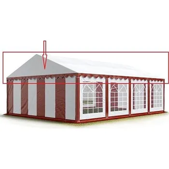 Zahradní altán PVC Střešní plachta 6x8m barva Červeno-bílá