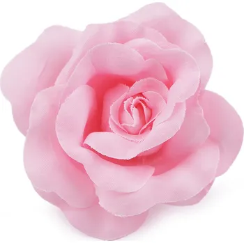 Brož / ozdoba růže Ø6 cm Varianta: 7 růžová sv. pudrová, Balení: 12 ks