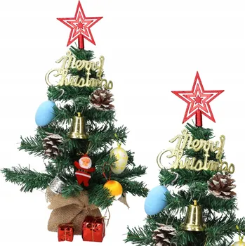 Vánoční dekorace UMĚLÝ VÁNOČNÍ STROMEK OZDOBENÝ, VÁNOČNÍ DEKORACE ZELENÁ DEKORACE 40CM