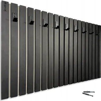 Věšák Věšák na oblečení nástěnný lamelový 100cm černý