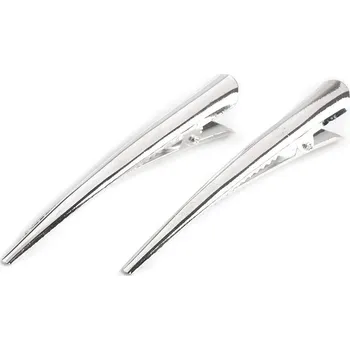 Sponky do vlasů se zoubky 75 mm Varianta: stříbrná, Balení: 4 ks