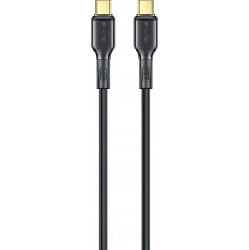Datový kabel Rychlonabíjecí kabel Awei CL-221T, 2×USB-C, 2m, černá