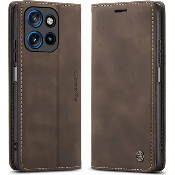 Pouzdro na mobilní telefon Pouzdro Caseme Flip pro Motorola Edge 50 Neo hnědé