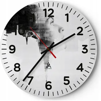 Hodiny Kuchyňské nástěnné hodiny 30x30 Abstrakce Moderní skleněné hodiny Tiché