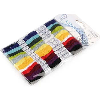 Příze Příze vyšívací typ mouline sada 12 ks/8 m Varianta: 3 mix, Balení: 12 ks