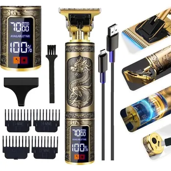 STŘÍHACÍ STROJEK NA VLASY HOLENÍ VOUSŮ BEZDRÁTOVÝ BARBER HOLICÍ STROJEK