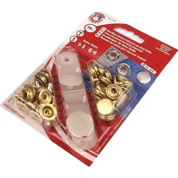 KOH-I-NOOR Kovové druky 15 mm 10 ks zlaté