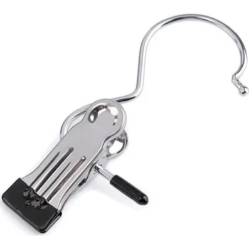 Věšák Háček kovový na zboží s klipem Varianta: 1 stříbrná, Balení: 5 ks