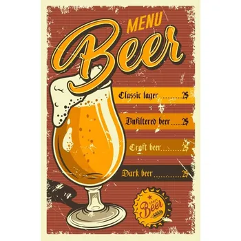 Obraz Cedule Beer Menu