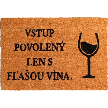 Rohožka HOME ELEMENTS Rohož z kokosových vlákien, Fľaša vína, 40x60 cm