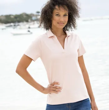 Polo tričko s krátkými rukávy růžová pudrová 50