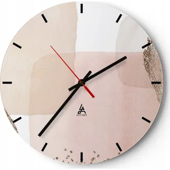 Hodiny Nástěnné hodiny do kuchyně 30x30 Abstrakce Skleněné hodiny do obýváku Tiché