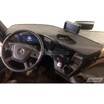 Polička dlouhá, s výřezem na bezdrátovou nabíječku - strana řidiče, pro Mercedes Actros MP5 (2020-)