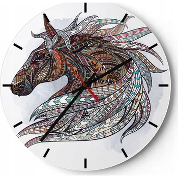 Hodiny Nástěnné hodiny do kuchyně 30x30 Abstrakce Skleněné hodiny do obýváku Tiché