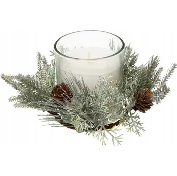 Svíčka VÁNOČNÍ SVÍČKA SE VĚNCEM svíčka 210 g