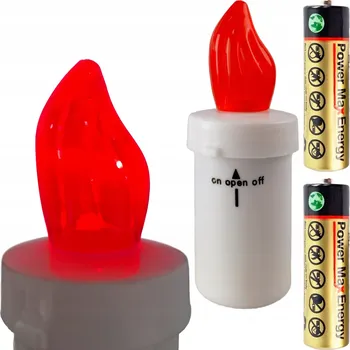 Svíčka LED vložky na baterie R6 do hřbitovních svíček hřbitovní svíčka náplní elektrické vložky červené