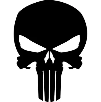Samolepicí dekorace na vozidlo Samolepka PUNISHER na auto 10 cm