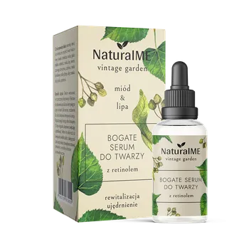 Pleťové sérum NaturalME Vintage Garden bohaté pleťové sérum pro revitalizaci a zpevnění obličeje na den i noc s retinolem, 30 ml