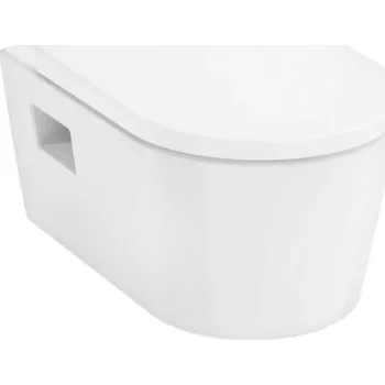 Klozet HANSGROHE - EluPura S Original Závěsné WC se sedátkem, Rimless, SmartClean, bílá 61180450