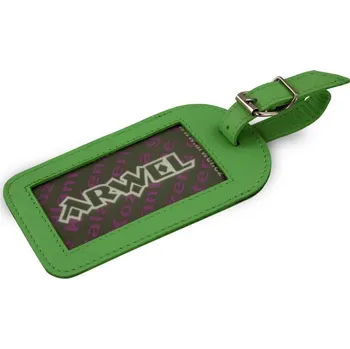 Zelená kožená visačka na zavazadlo 619-5405-52